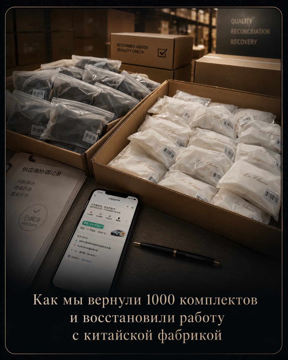 Как мы вернули 1000 комплектов и восстановили работу с китайской фабрикой
